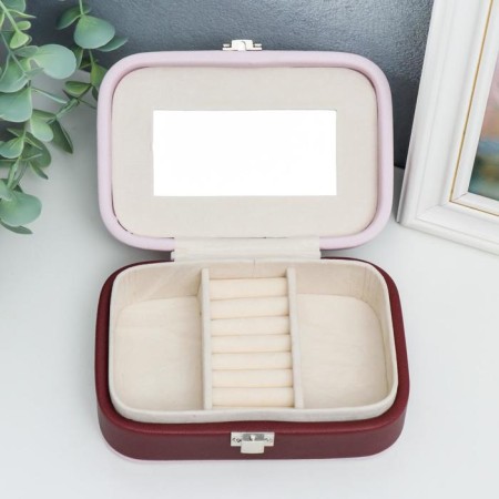 Casket to the leatherette for jewelry "Cacti" Direct pink 5x15x10 cm-2