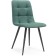Stool on a metal frame chilli to metal/velor, black/turquoise 44x50x85 cm