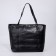 Soper bag with zipper, black color