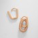 Earrings with rhinestones Xuping lady, mini, white color in pink gold