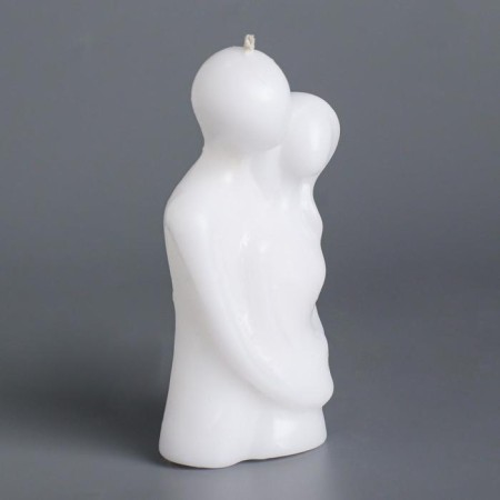 Figure candle "Lovers", 12 cm, white-2