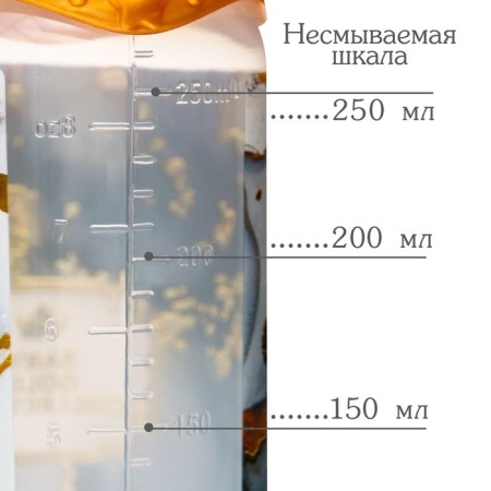 Bottle for feeding “Golden Collection: Black Marble”, classic throat, 250 ml., 0 months, cylinder, with handles-2