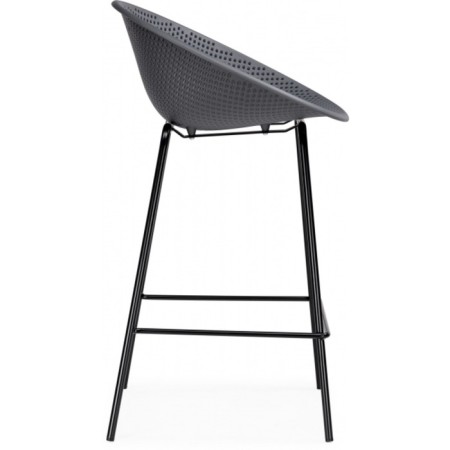 Baric stool zeta metal/plastic, black/gray 50x51x86 cm-2