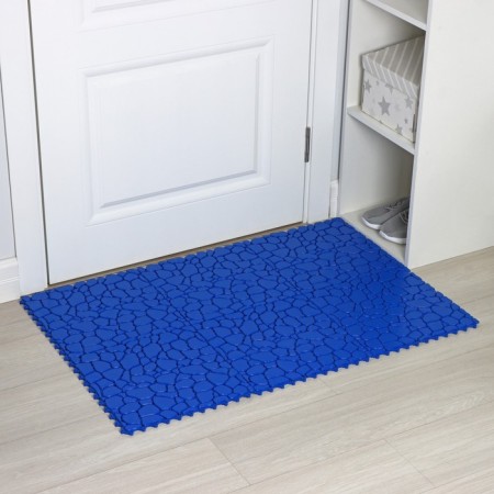 Aqua Stone floor modular coating, 34 × 34 cm, 6 pcs in packaging, blue color-1