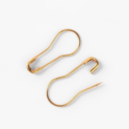 Pins with round end, 22 mm, 100 pcs, gold color-2