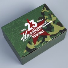 Box Gift team, packaging, “February 23”, 26 x 19 x 10 cm