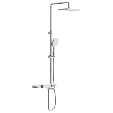 Cersanit Vivo shower system, thermostatic button, with pounds, 3 modes, chrome