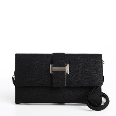 Bag-clate on magnet, long belt, black color