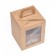 Folding box with a window, craft, 15 x 15 x 18 cm
