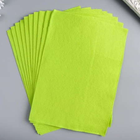 The felt of soft "lime" 1 mm (set of 10 sheets) A4 format format-2