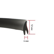 The door seal to the car, y-shaped, self-adhesive, 5 m, black
