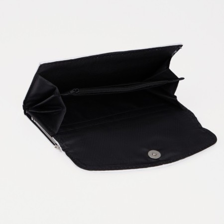 Women's wallet on magnet, white color-3