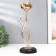 Summary metal, glass for 1 candle "Paola" D-5 cm, gold 11.5x11.5x32.5 cm