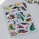 Plastic sticker volumetric "flamingos/peacocks" mix 28x15 cm