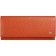 A button wallet, department for bills/cards (4)/trifles, coral color 19.4x8.7x1.5cm