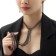 Set 2 objects: earrings, necklace "ice" path, gray color, 30 cm