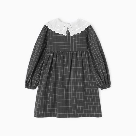 Children's dress with KAFTAN collar, size 32 (110-116 cm), black color-10