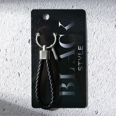 Key keychain "Black Style" cord, 11 x 3 cm-2