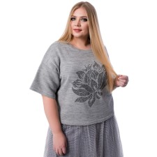 Female jumper, size 54, gray color