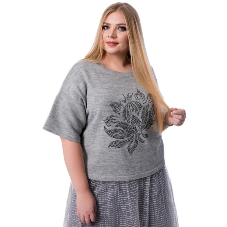Female jumper, size 54, gray color