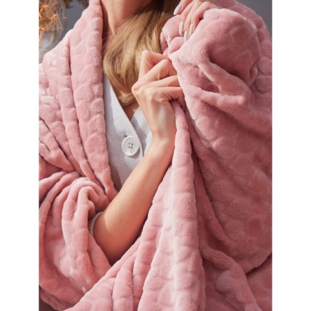 SPLENDID PEONY plaid, size 200x220 cm, pink color-4