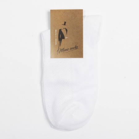 Male socks, white color, size 31-3