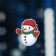 LED toy on Velcro "Snowman" 7.5 × 8.5 cm, batteries Lr44x3, glow of multi
