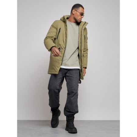 Extensive male winter park, size 58, green color-10