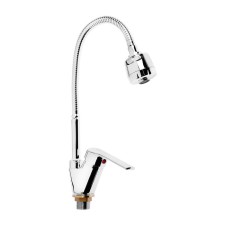 Accoona A4868 kitchen mixer, one -leaf, flexible surge, with nut, silumin, chrome