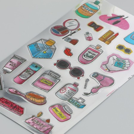 Cosmetics/Educational Process Plastic sticker MIX 9.5x17.5 cm-2