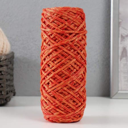 Knitting cord 35% cotton, 65% polypropylene 3 mm 85m/160 ± 10 g (red/orange)