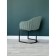 SHELL chair, 56 × 63 × 83 cm, Aquamarine color, black frame