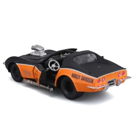 MASTO DIE-CAST Harley-Davidson 1970 Corvette, 1:24, Black-Orange color-3
