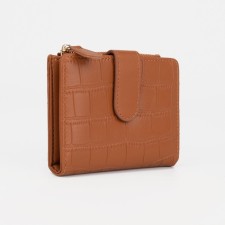 Women's wallet on the button, redhead color