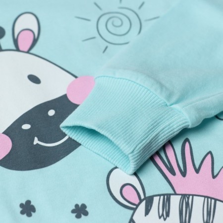 Pajamas for a girl, mint color, height 98 cm-2