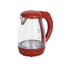 Electric kettle ECON ECO-1739KE, 2200 W, glass, 1.7 l, burgundy color