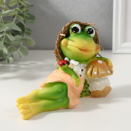 Souvenir Polystone "Frog in a clearing" mix 10x15x5.5 cm-2
