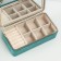 Casket to the leatherette for jewelry "velvet leather" sea water 10x18x6 cm