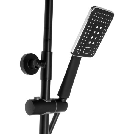 Shower system Accoona A83123F, single -leaf, with a tropical shower, black-2