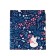 A set of pillowcases, size 40x60 cm, print, foxes, blue color - 2 pcs.