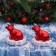 Jewelry decoration "Trunk on the ice" (set 2 pcs) 5.5x7.5x8 cm, red