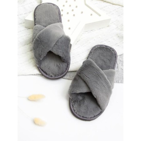 Slippers Women's Cross open nose, size 39-41, color graphite