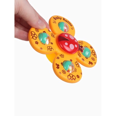 A set of bath toys “Spinners. Butterflies ", 3 pcs, on a suction cup, crush me-10