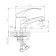 Decoroom DR71011 shell mixer, single -legged, excess length 107 mm, chrome