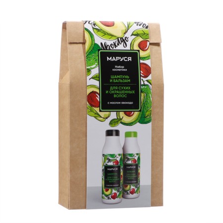 Marussia gift set for dry hair "Avocado": shampoo 400 ml + balm 400 ml-3