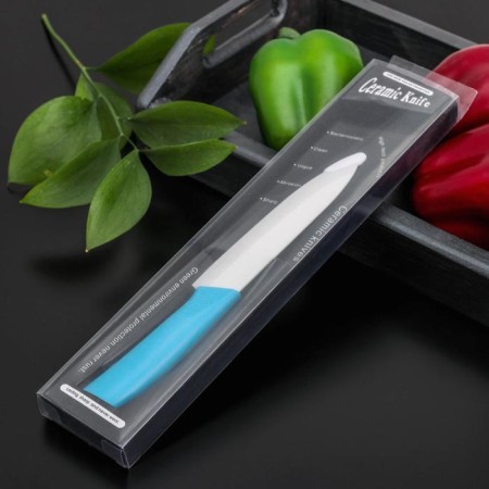 Knot Ceramic “Simple”, blade 12.5 cm, handle Soft Touch, color mix-6