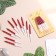 Candles in the cake "Spiral", 10 pcs, medium, 5 cm, red metallic