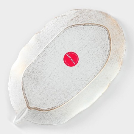 Dice dish of the Golden Leaf, 30 × 18 × 2 cm, white color-6