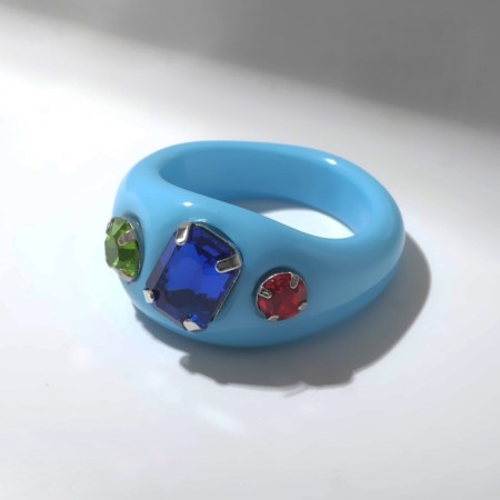 Ring "Shine" three inserts, color, size 17.5-3