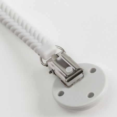 Holder for the nipple - dummy "pigtail", silicone, gray color-2